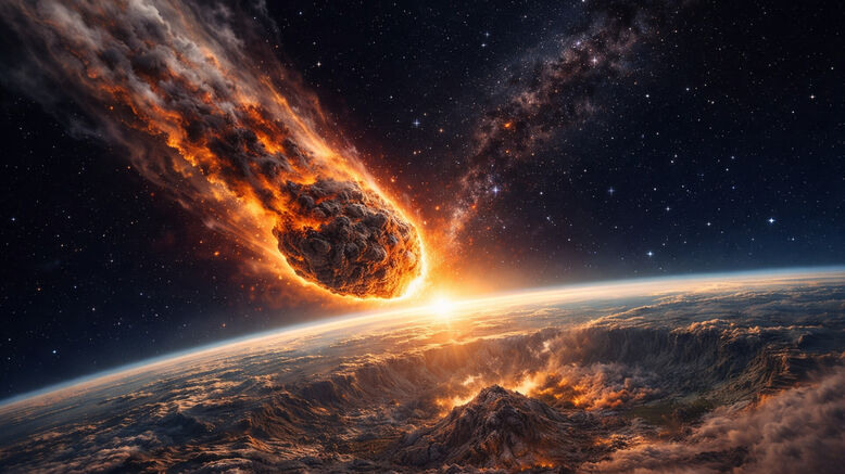 उत्तरी सागर के नीचे स्थित सिल्वरपिट क्रेटर का 3D भूकंपीय स्कैन, हेरियट-वाट यूनिवर्सिटी की टीम द्वारा तैयार।